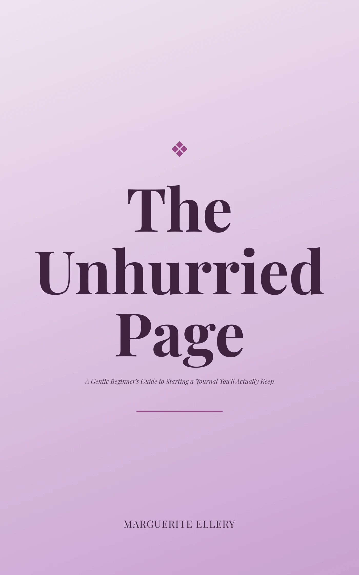 The Unhurried Page — cover